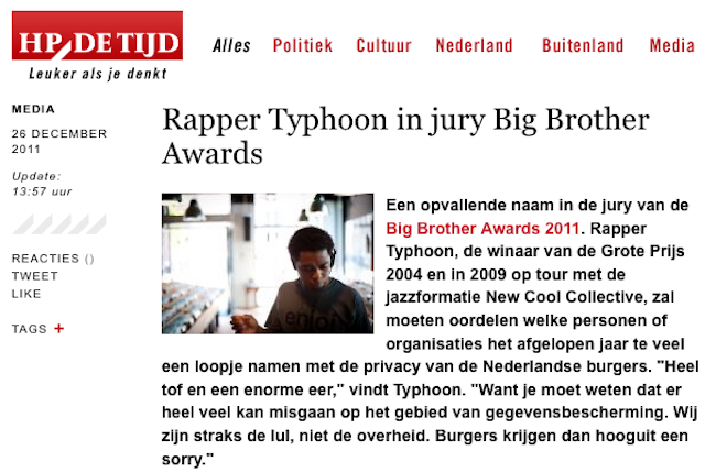 Versie site - Rapper Typhoon in jury Big Brother Awards kopie